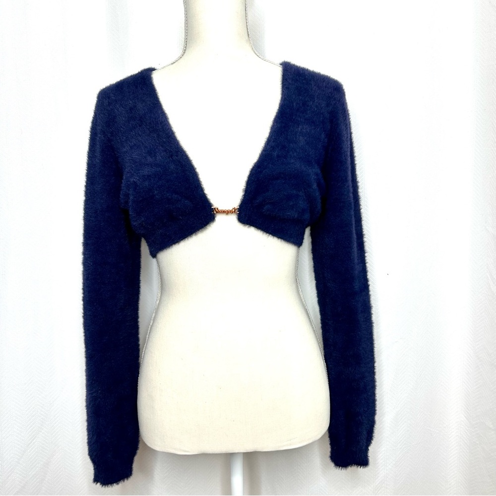 Savage X Fenty blue fluff it up PJ top long sleeves